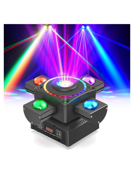 HOLDLAMP Luz Móvil de Cabeza 4 Brazos 120W DMX Efectos RGBW