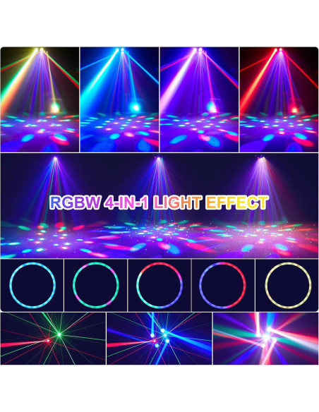 HOLDLAMP Luz Móvil de Cabeza 4 Brazos 120W DMX Efectos RGBW