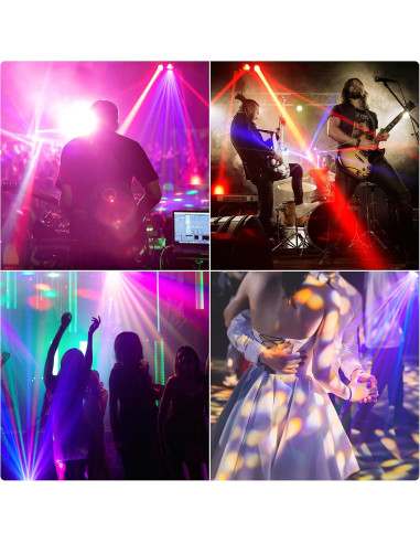 HOLDLAMP Luz Móvil de Cabeza 4 Brazos 120W DMX Efectos RGBW