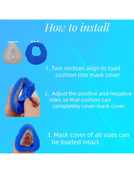 Paquete de 4 forros y 4 cubiertas CPAP playWooWgo Azul Paquete de 4 forros y 4 cubiertas CPAP playWooWgo Azul