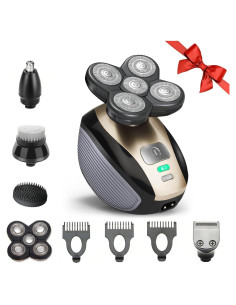Afeitadora Eléctrica 5 en 1 Hugdew LK-1800 para Hombres Dorado