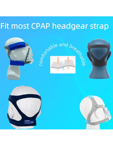 Paquete de 4 forros y 4 cubiertas CPAP playWooWgo Azul