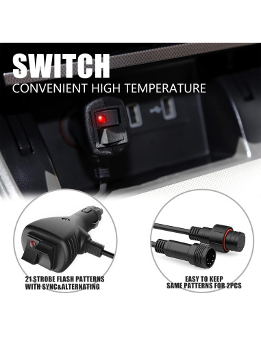 Luces Estroboscópicas WINECO WX52026D-2, 16 LED, 24W