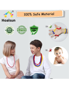 Collares y Pulseras Masticables Hoaisun - Paquete de 12 Unidades 2