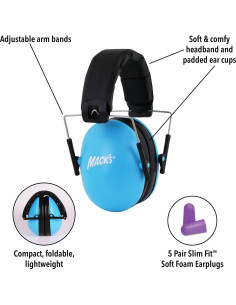 Auriculares de Protección Auditiva Mack's Double-Up Niños 30dB 2