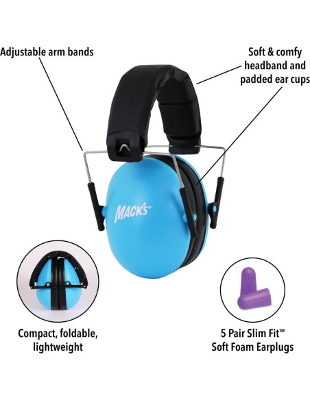 Auriculares de Protección Auditiva Mack's Double-Up Niños 30dB