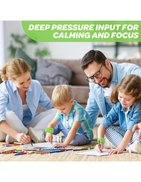 Pulseras Sensoriales con Peso JXM para Niños - Verde - 0.115 kg