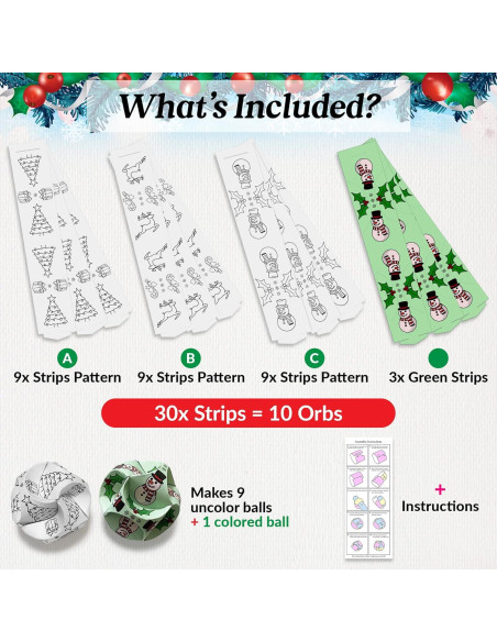 10 Bolas de Origami DIY Navidad - Adornos de Papel Creativos