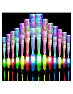 80 Palos de Luz LED Vinsot 26 cm Multicolor 3 Modos de Parpadeo