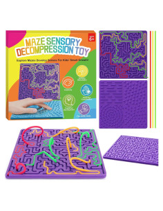 Tablero de Actividad Sensorial Doble Cara Faqeaia Púrpura