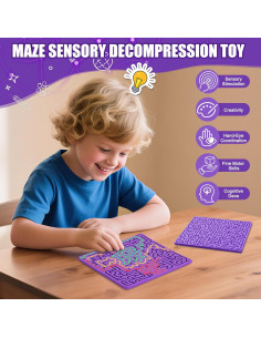 Tablero de Actividad Sensorial Doble Cara Faqeaia Púrpura 2