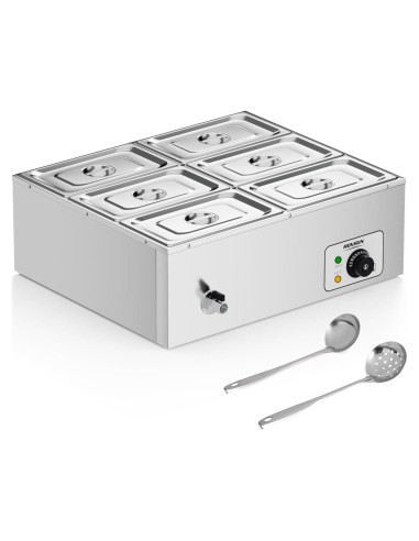 Calentador de Comida Eléctrico ROVSUN 42.3QT 1200W 6 Bandejas