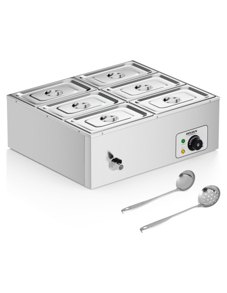 Calentador de Comida Eléctrico ROVSUN 42.3QT 1200W 6 Bandejas