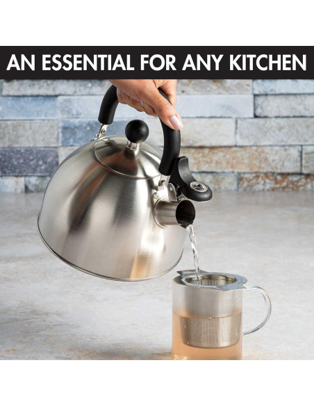 Hervidor de agua Primula Stewart 1.42L acero inoxidable silbante