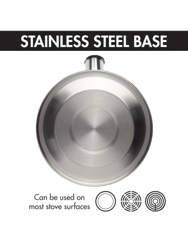 Hervidor de agua Primula Stewart 1.42L acero inoxidable silbante