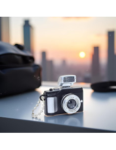 Llavero de cámara miniatura Wentoenapp con linterna y sonido 2