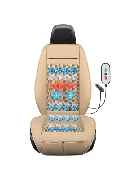 Funda de Asiento Enfriadora Fochutech 12V con Masaje Beige