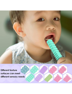 Juguetes Masticables Sensoriales ERKOON 5 Piezas Silicona Grado Alimenticio 2