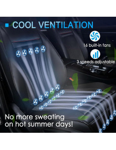 Funda de Asiento Enfriadora Fochutech 12V con Masaje Beige 2