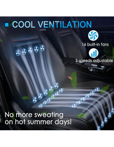 Funda de Asiento Enfriadora Fochutech 12V con Masaje Beige