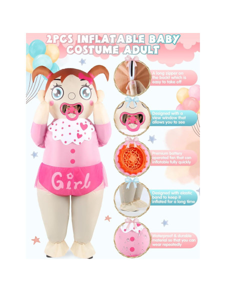 Disfraz Inflable de Bebé para Adultos Wabolay - Revelación de Género
