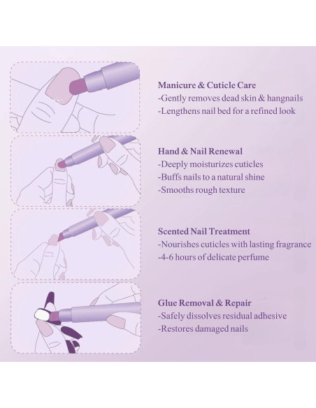 Bolígrafo de Aceite para Cutículas NineRoms 2-en-1 con Punta Cerámica
