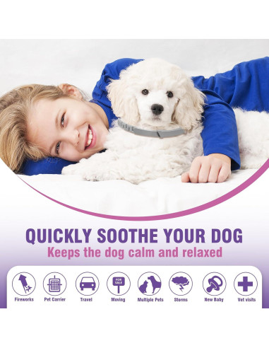 Collar Calmante para Perros Tcllka 4 Paquetes 63.5 cm
