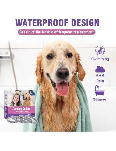 Collar Calmante para Perros Tcllka 4 Paquetes 63.5 cm