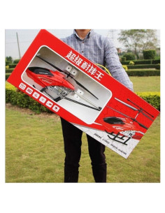 Helicóptero RC VanFty 3.5 Canales LED Rojo para Niños
