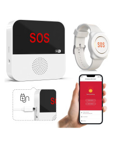 Sistema de Alerta WiFi SanJie - Botón de Emergencia Recargable