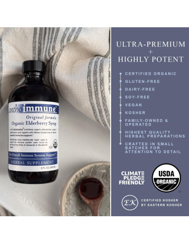 Jarabe de Saúco Orgánico Anthoimmune 118 ml - Apoyo Inmunológico