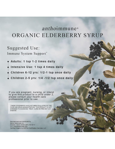 Jarabe de Saúco Orgánico Anthoimmune 118 ml - Apoyo Inmunológico