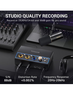 Interfaz de Audio TONOR TX510 USB 2 Canales XLR 6.35mm Negro 2