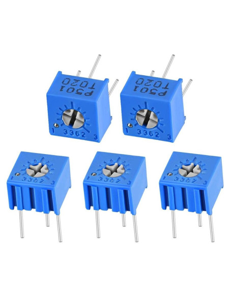 Potenciómetro Trimmer 500 Ohm uxcell 3362P-501 5 Pcs