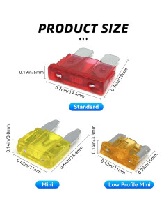 Kit de Fusibles Automotrices Tioollev 306PCS Estándar Mini 2