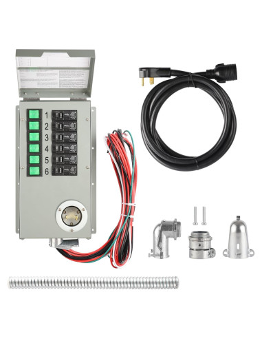 Interruptor de Transferencia HUNTKEY 30A 6 Circuitos 120V Interior