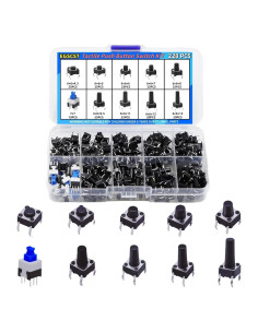 Kit de 228 Interruptores Táctiles 6x6mm y 7x7mm EGSCST
