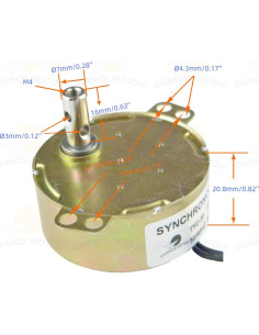 Motor Sincrono DC CHANCS TYC-50 12V 0.8/1RPM Alto Par 2