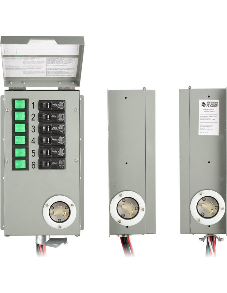 Interruptor de Transferencia HUNTKEY 30A 6 Circuitos 120V Interior