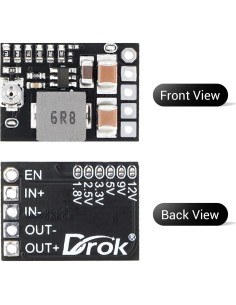Convertidor Buck DROK 5V 5pcs Regulador Voltaje 3A 10W 2