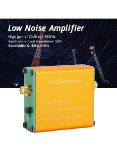 Amplificador de Bajo Ruido Pomya 20dB 0.1MHz a 6GHz con Batería 2