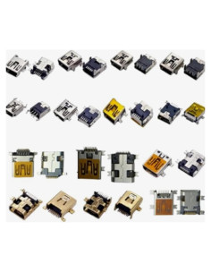 Kit 28Pcs Enchufes Mini USB Femeninos 5/8/10 Pines SMD
