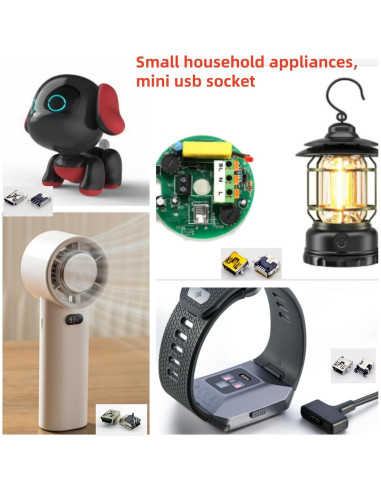 Kit 28Pcs Enchufes Mini USB Femeninos 5/8/10 Pines SMD