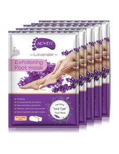 Mascarilla Exfoliante para Pies ALIVER - 5 Unidades Lavanda