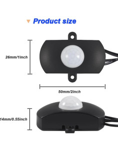 Interruptor de Sensor de Movimiento PIR USB 5V DKARDU - 2 Paquete 2