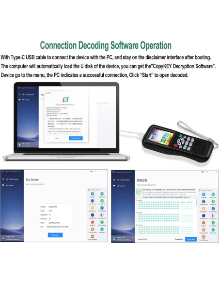 Lector Escritor RFID HENAXSAD HERNAS-X100, 249g, Pantalla 3.2"