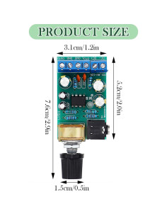 Placa Amplificadora TDA2822M 2.0 Canal 1.8-12V Mini 52x31mm 2