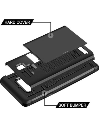 Funda de billetera para Huawei P30 - Protección PC+TPU Negra