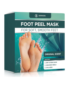 Mascarilla Exfoliante para Pies DERMORA - Paquete de 2, Aroma Original
