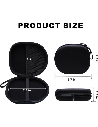 Funda Dura para Auriculares Sony WH-CH720N y WH-CH520 Negra